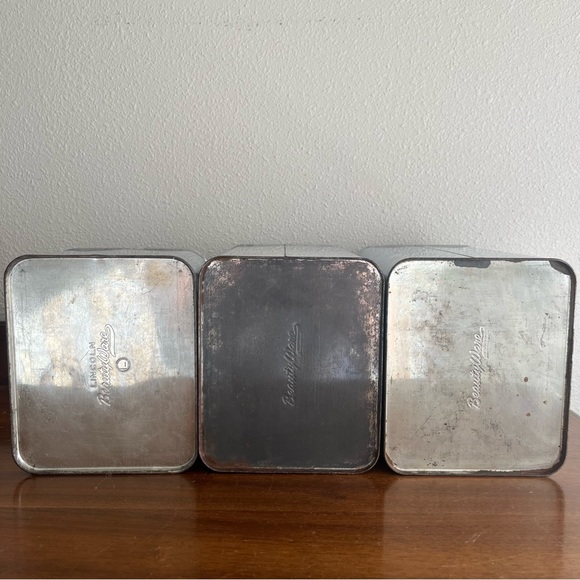 coffee-sugar-flour vintage crome canisters - Picture 3 of 16